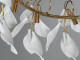  Підвісна люстра з фарфоровими елементами, 12 ламп, золотого кольору, 120см  3 