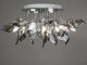 Порцелянова стельова люстра, 10 ламп, хром   