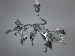 Підвісна люстра з керамічними елементами, 6 ламп, хром