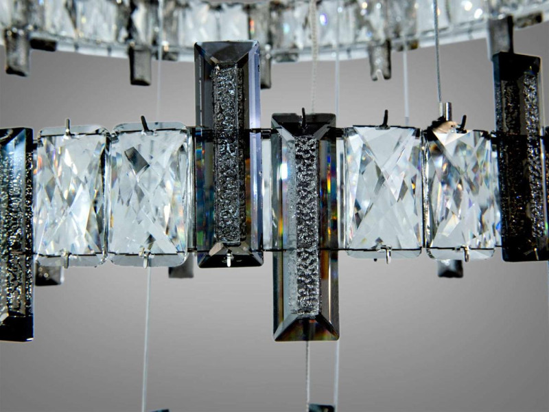 Підвісна люстра Каскад хром 70Вт 3 кільця