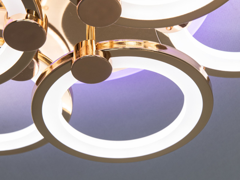 Люстра LED підсвічуванням, колір золотистий, 85W