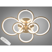 LED-люстра з диммером і кольоровою підсвіткою, колір золото, 135W