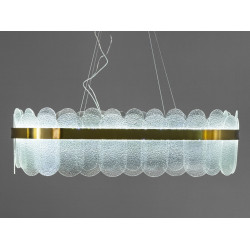 Люстра кришталева підвісна золотиста LED 130 Вт