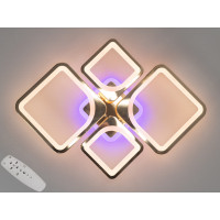 LED люстра з пультом, диммером і підсвічуванням, 100W, золото