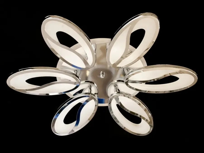 LED-люстра з димером і кольоровою підсвіткою, колір хром, 105W