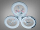 Сучасна люстра кільця хром в інтер'єрі невеликої вітальні або спальні 9 м2