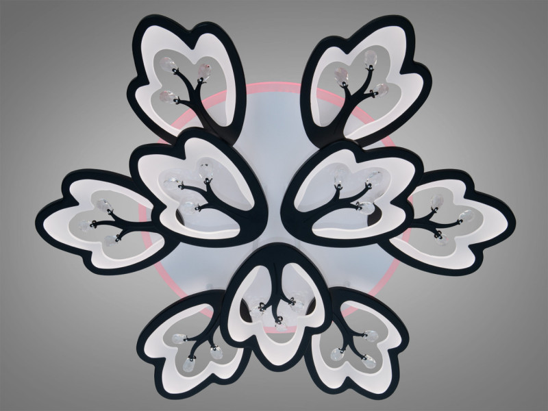 Люстра LED Petal чорна 185Вт 9 плафонів