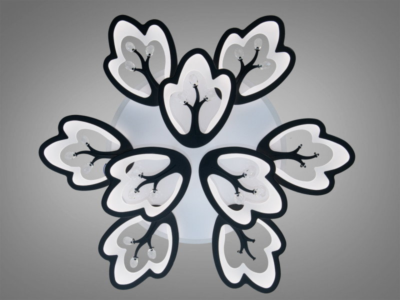 Люстра LED Petal чорна 185Вт 9 плафонів
