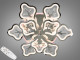 хромована світлодіодна люстра хай-тек на 9 модулів 150 ват з пультом