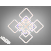 Біла LED люстра в дитячу з диммером і підсвічуванням, 190W