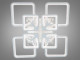 біла люстра в дитячу з кольоровим підсвічуванням основи