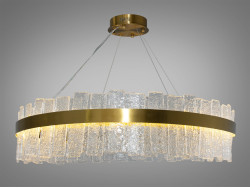 Кришталева світлодіодна люстра потужністю 190 Вт, бронза