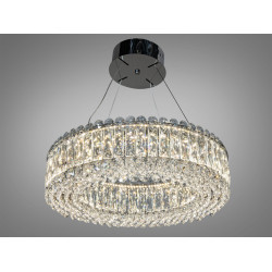 Кришталева люстра підвіс в кольорі - хром 55Вт