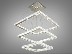 Кришталева світлодіодна люстра-підвіс, 165W