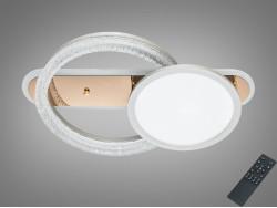 Стельова LED люстра золото 73 W з пультом 3 режими