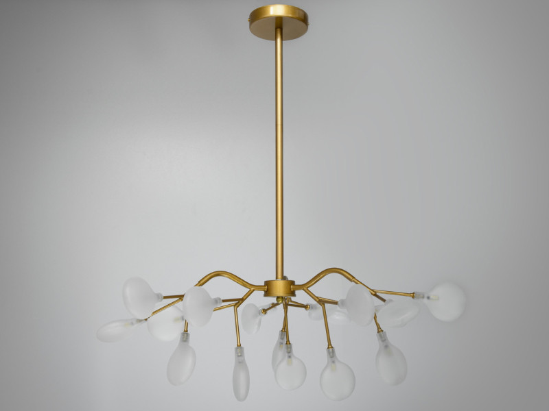 Люстра "Світлячок", 18 ламп, золотого кольору люстра