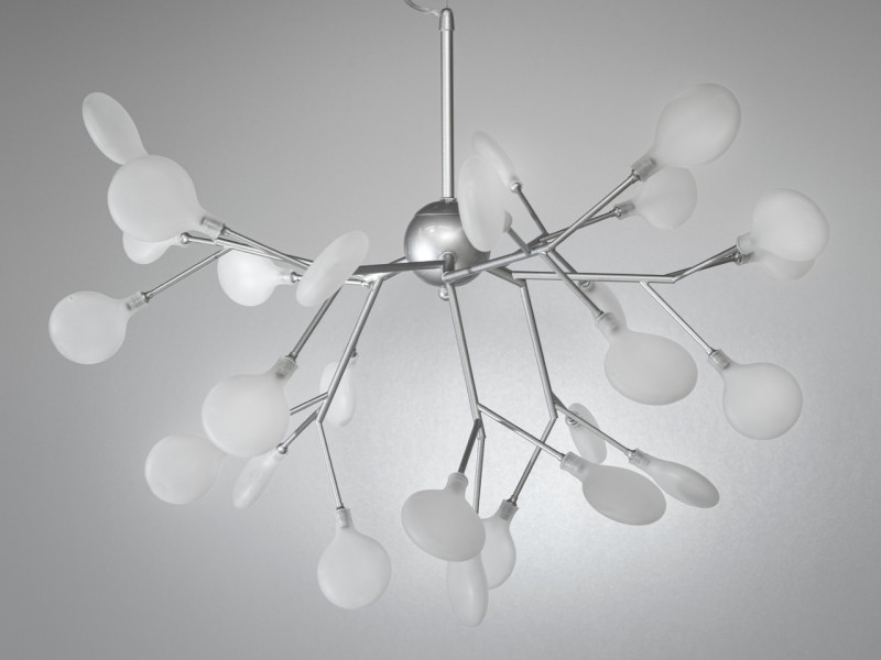 Люстра "Світлячок", 27 ламп, колір-хром сатин