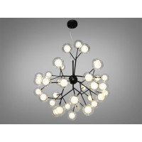 Підвісна люстра "Світлячок", 36 ламп, чорного кольору