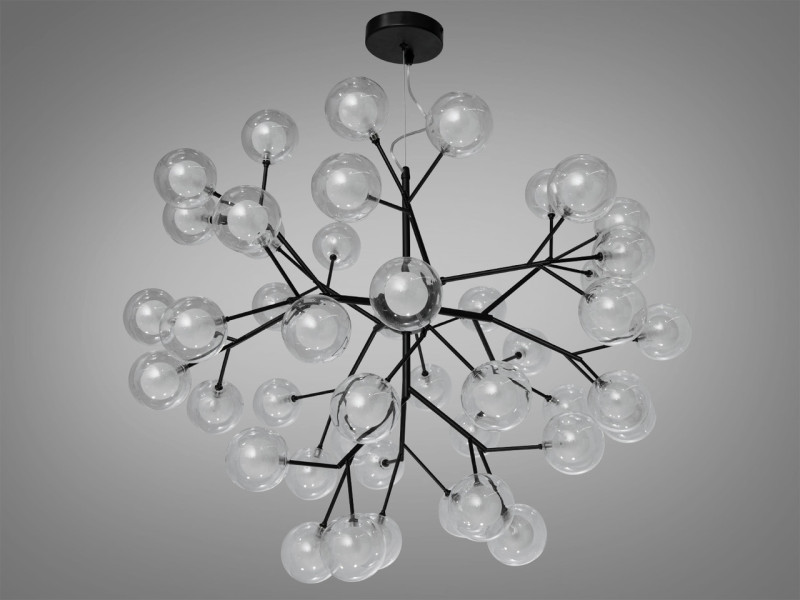 Люстра "Світлячок" , 45 ламп, колір - чорний