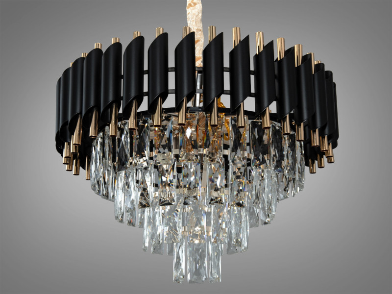 Кришталева люстра підвісна, 9 ламп