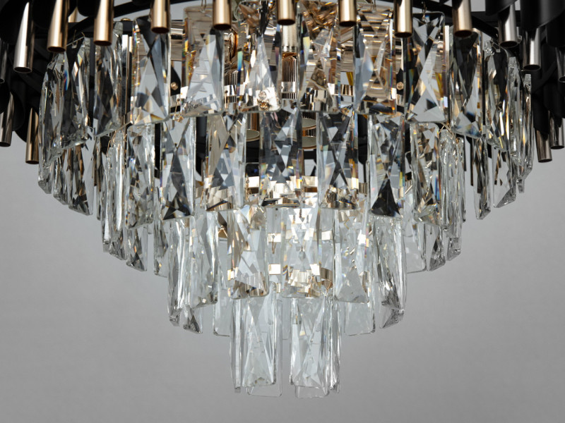 Кришталева люстра підвісна, 9 ламп