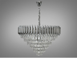 Каскадна кришталева люстра  на 15 ламп