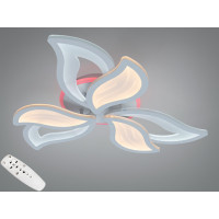Стельова LED люстра  пелюстки чорна 78W