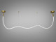 Підвісна LED люстра-шланг у кольорі бронза 22 Вт