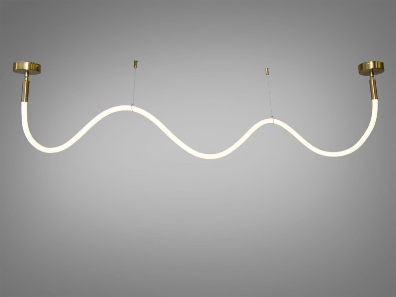 Підвісна світлодіодна люстра Шланг, 22W, бронза