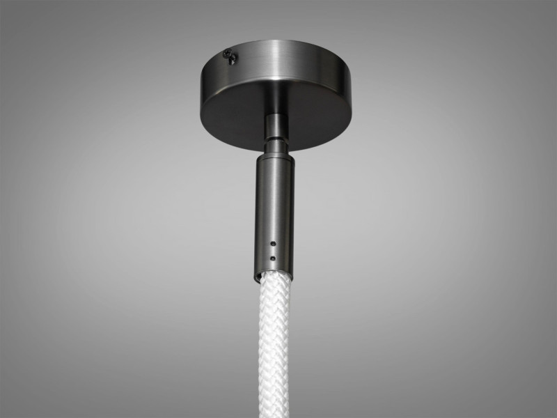 Cвітлодіодна люстра шланг, 28 Вт, чорний хром