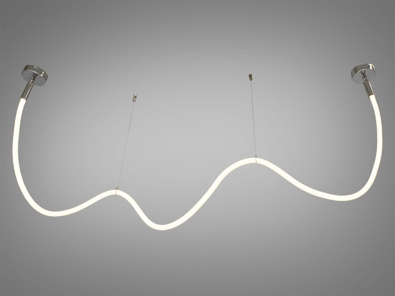 Cвітлодіодна люстра шланг, 28Вт, сріблясті люстри