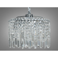 Кришталева підвісна люстра, 6 ламп хром