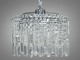  Кришталева підвісна люстра, 6 ламп хром   