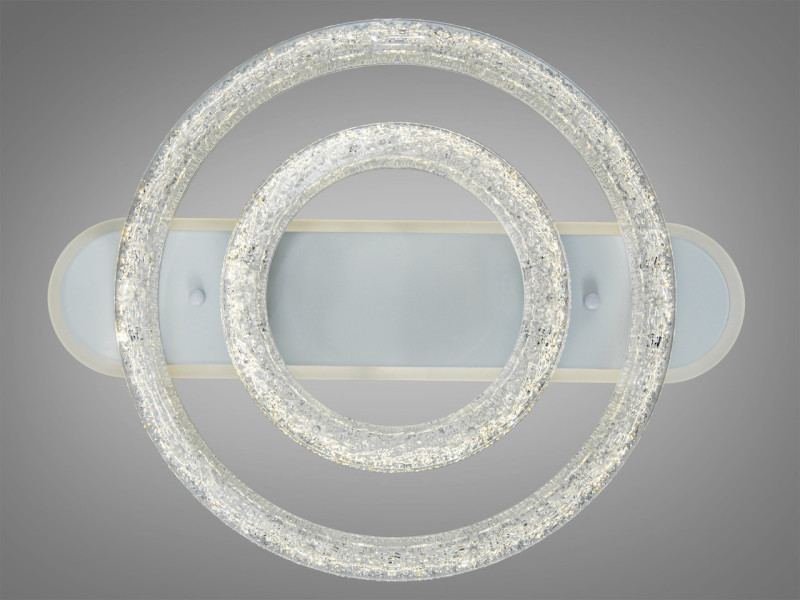 Стельова LED люстра 2 кільця чорна 80W пульт