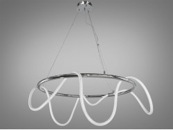 Підвісна лед люстра "Канат", 48W,хром