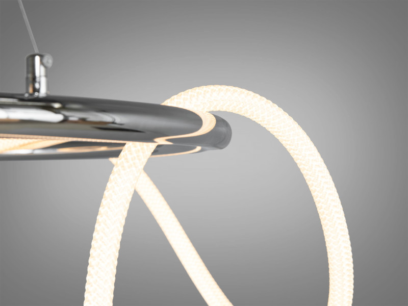 Підвісна лед люстра "Канат", 48W,хром