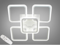 Біла світлодіодна люстра з регулюванням яскравості, 90W