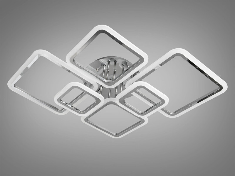 LED люстра смарт світильник з ІЧ пультом та диммером, 105W, золотиста