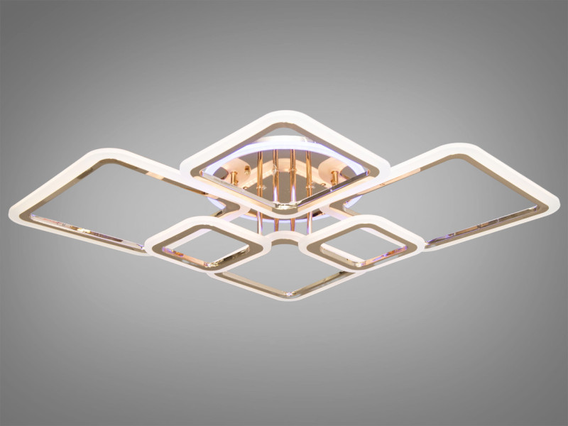 LED люстра на пульті з димером і різнобарвним підсвічуванням, 150W