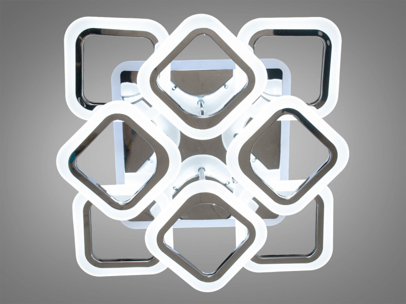 LED-люстра з димером і кольоровою підсвіткою, колір хром, 110W