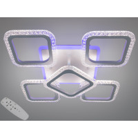 Стельова LED люстра чорна 70W пульт димер 5 модулів