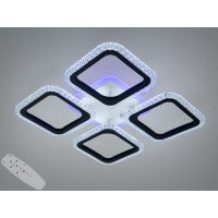 Стельова LED люстра чорна 55W пульт димер 4 мод