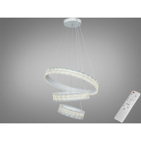 LED підвісна люстра 3 кільця чорна 135 Вт пульт