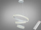 Світлодіодна підвісна люстра 3 чорних кільця 135 Вт з кришталевим ефектом