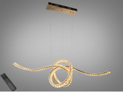 Підвісна люстра LED золото 85Вт пульт