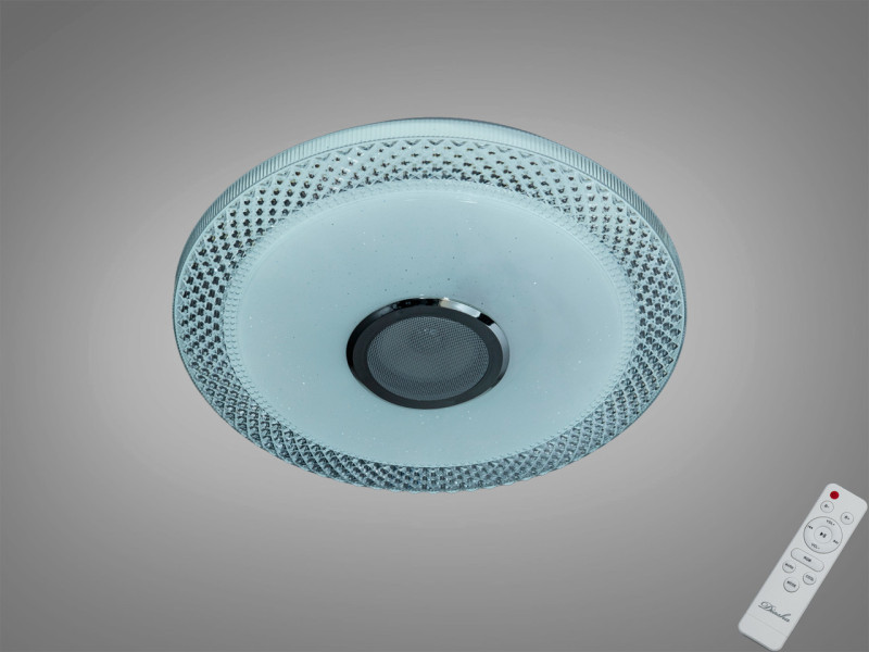 Смарт світильник в дитячу з Bluetooth колонкою та RGB (70W, Білий, Ø39см)