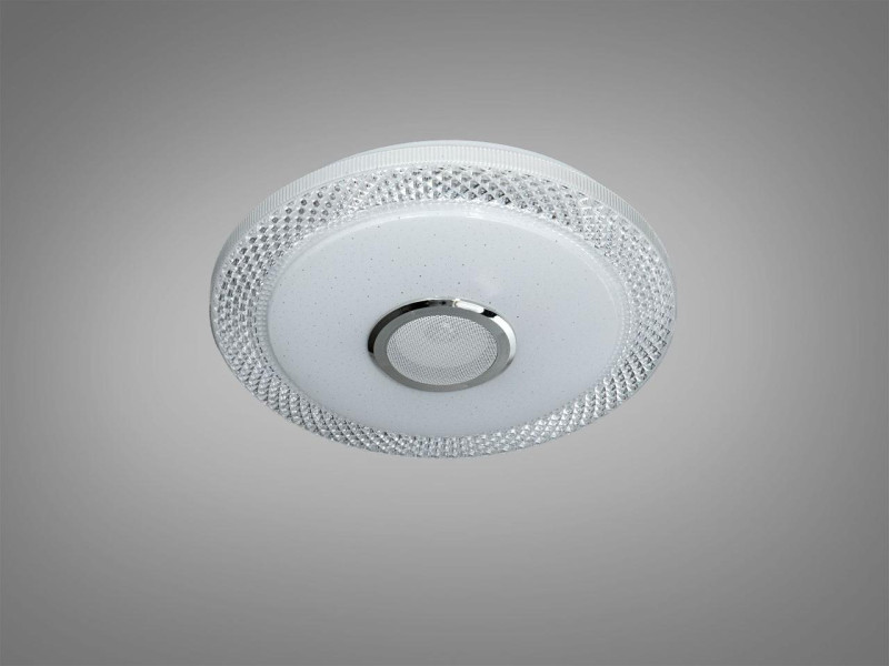 Смарт світильник в дитячу з Bluetooth колонкою та RGB (70W, Білий, Ø39см)