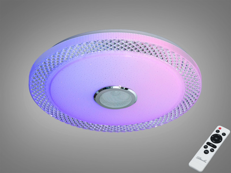 Смарт люстра світлодіодна стельова RGB 80W з Bluetooth колонкою та керуванням через додаток Tuya Smart