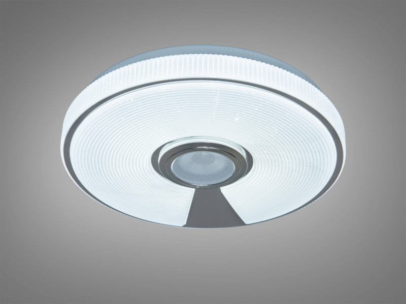 Люстра стельова смарт LED біла 45 Вт RGB Bluetooth колонка TUYA
