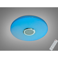 LED люстра кругла з Bluetooth колонкою біла 70W RGB